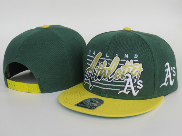 Oakland Athletics Green Snapback Hat LS